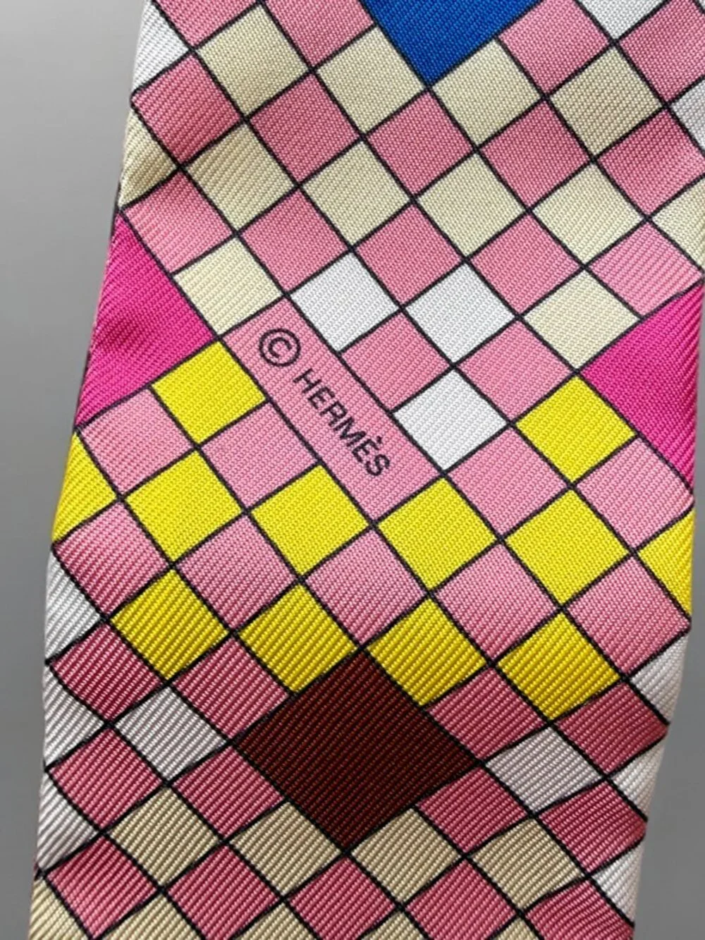 Hermes Multicolor Colliers de Chiens Remix Silk Twilly Scarf